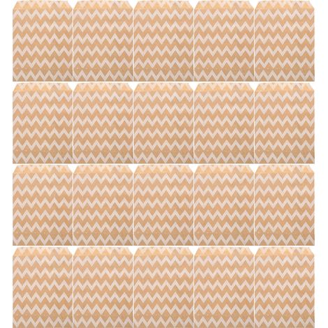 25 Sacs en Papier Kraft Ondulé pour Emballage de Bonbons, Noix, Biscuits et Snacks (1/5)