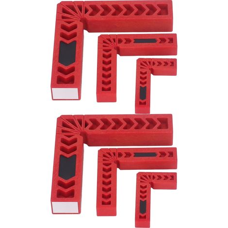 12 Pièces Gabarits d'Angle 90°, Serre-Joints de Menuisier en Plastique Renforcé pour Assemblages Bois et Bricolage (1/5)