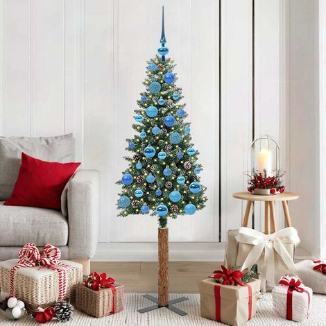 Teenpull – Schlanker Weihnachtsbaum mit 150 LEDs mit Ständer Grün 150 cm (1/5)