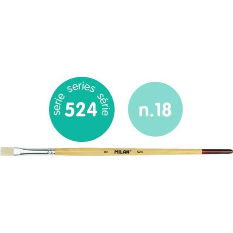 PINCEL MILAN 524 P.PLANA M.CORTO Nº18 0452418