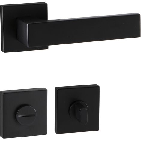 MARCHESI Drückergarnitur BUDAPEST Rosette WC, 38-45 mm, Zamak schwarz matt (1/3)