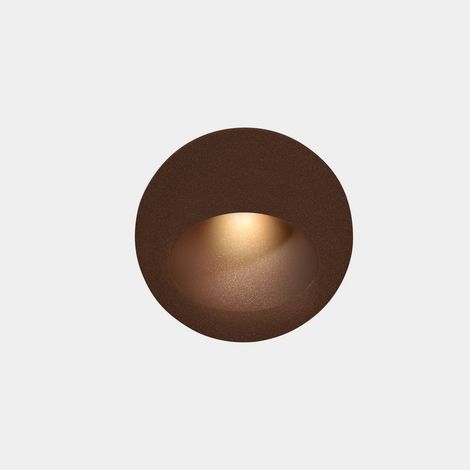 LEDS C4 Bat Ronde Ovale Extérieure Applique Encastrée LED Ronde Marron IP65 2.2W 3000K (1/3)