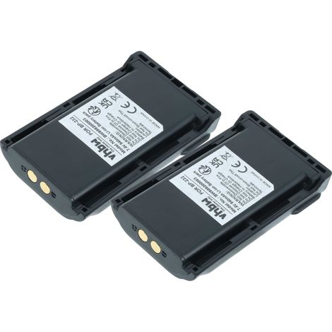 vhbw 2x Akku kompatibel mit Icom IC-F3021T, IC-F26S, IC-F3021S, IC-F3021, IC-F3011 41 RC, IC-F3011 Funkgerät, Walkie Talkie (940 mAh, 7,4 V, Li-Ion)