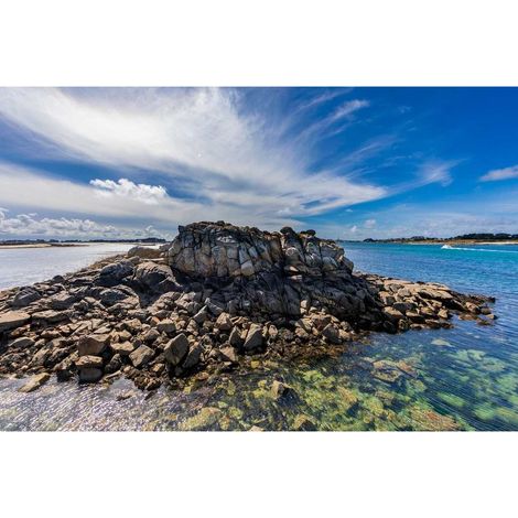 Tableau sur toile Roscoff 30x45 cm - Impression sur Toile Murale Décorative - Image imprimée en HD sur Toile - Toile sur Châssis en Bois FSC - Fabriqué en France