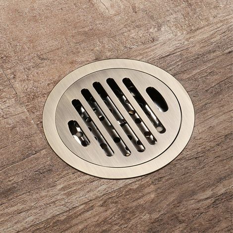 Per griglie di scarico a pavimento rotonde in ottone, deodorante per bagno, doccia, scarico a pavimento antiodore per il bagno di famiglia (1/5)