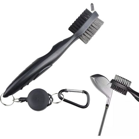 2-in-1 Golf Club Brush – Effectively cleans surfaces and grooves – 1 piece, durable plastic (1/5)