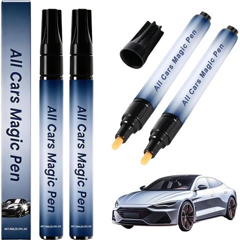 2PCS Stylo Anti Rayure Voiture, Stylos Efface Rayure Coiture, Crayon Rayure Universel, Stylos pour la Réparation des Rayures, Stylos Anti Rayures Voitures, Compatible Toutes Couleurs (1/5)