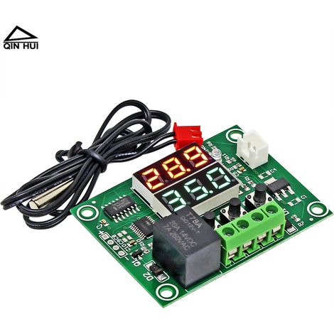 DC12V Digitalanzeige-Temperaturregelungsmodul, automatisches Temperaturerfassungs- und Regelungsmodul für Kühl- und Heiztemperaturfühler. (1/4)