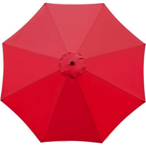 Funda de repuesto para sombrilla, 8 varillas, 3 m, impermeable, anti-UV, tela de repuesto, color rojo