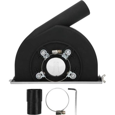Premium-Staubschutzhaube für Winkelschleifer mit Schraubenschlüssel und Schlauchschelle (1/4)