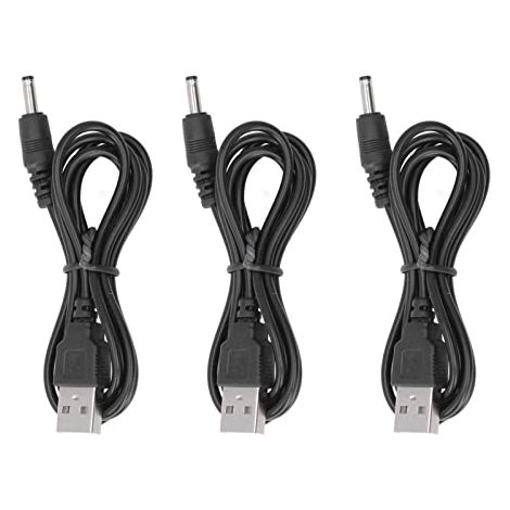 Lot de 3 Câbles d'Alimentation USB vers DC 5V Jack 3.5x1.35mm pour Haut-parleur Portable Ventilateur USB et Appareils Électroniques (1/5)