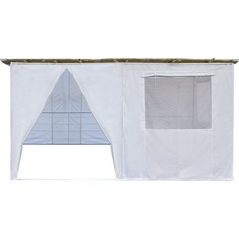 Sukkah in kit NINA regolabile - 4 x 3 - 4 rotoli di bambù e 4 doghe di legno (1/5)