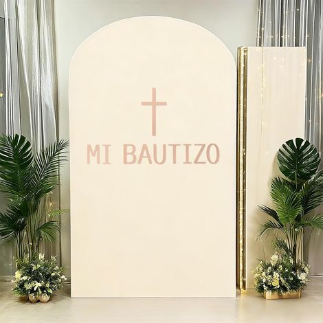 Autocollant Mural Mi Bautizo, Croix Baptême Stickers Muraux pour Arche Mariage Décorations Mi Bautizo pour Une Première Communion Ou Une Baby Shower (1/5)