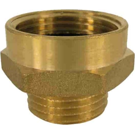 Messing Fitting, Doppelnippel, 1/2" AG x 3/4" IG, Gewindefitting