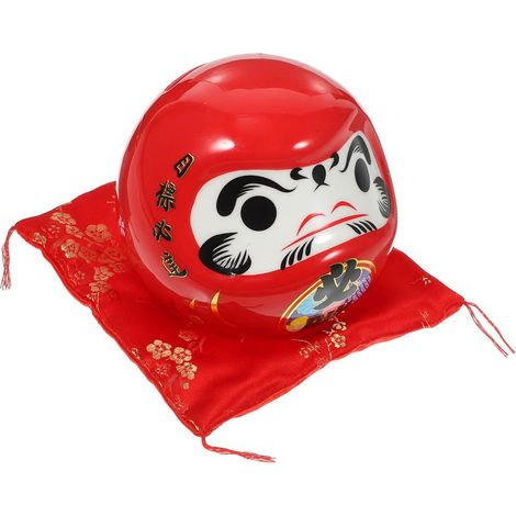 Figurine en Céramique Rouge Style Japonais Œuf Décoratif pour Bureau et Chambre Finition Soignée et Apparence Unique (1/5)