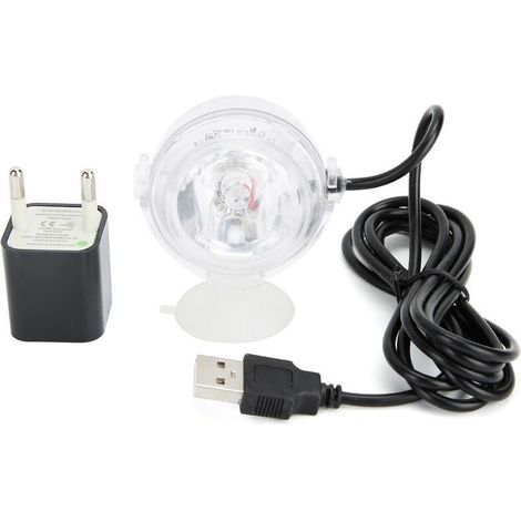 Unterwasser-LED-Scheinwerfer für Aquarien, Amphibien-Unterwasserbeleuchtung, EU-Stecker, 100-240 V (Hellblauer Scheinwerfer)