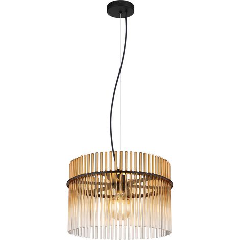 Globo - lámpara colgante - GORLEY - ámbar - vidrio - Ø 40cm - E27 (1/5)