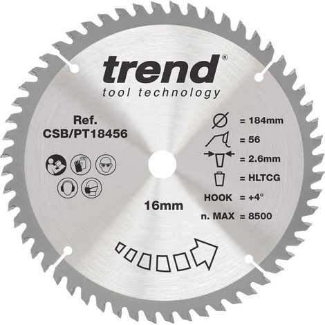 lame de scie circulaire pour stratifié et HPL, 184 mm, 56 dents (1/5)