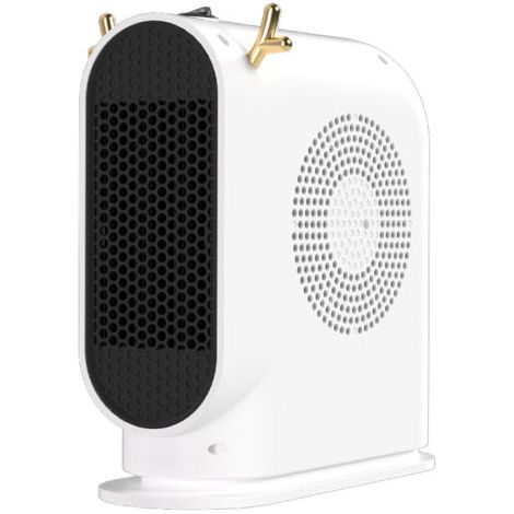 Chauffage d'appoint pour utilisation intérieure – Chauffage de bureau électrique avec fond stable Chauffage avec protection contre la surchauffe pour un chauffage sûr au bureau (blanc) (1/5)