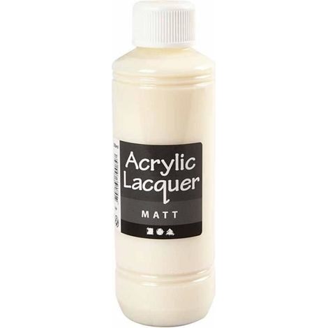 Vernis Acrylique - Mat - 250 ml - Transparent - Résistant à l'eau - Intérieur