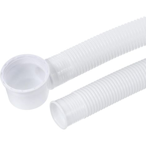 Bonde de baignoire extensible 75 cm, tuyau douche, blanc, lot 1 (1/5)