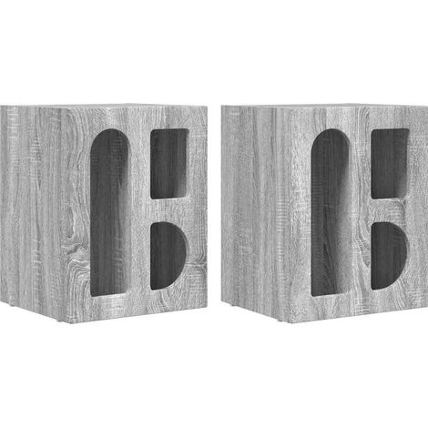 Maison Exclusive - Nachttisch 2 pcs Graues Sonoma 40 x 35 x 50 cm