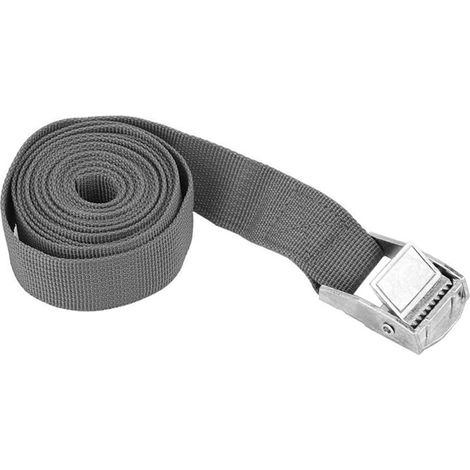Sangles de Tension, Sangles de galerie de Toit Robustes avec Boucle à Came à dégagement Rapide, antirouille pour Porte-vélos de Moto/Voiture/vélo, 5 m x 2,5 cm, Gris (1/5)