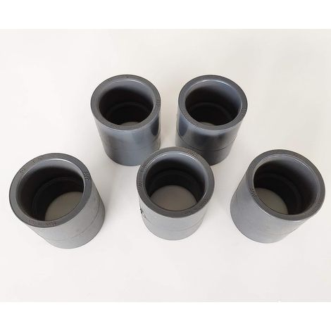 Lot de 5X Manchons PVC Pression / 40 mm intérieur F/F PN16 / Piscine et arrosage/égale 40mm