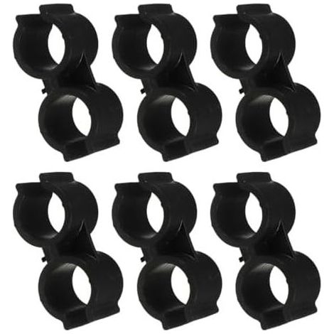 Set di 6 fascette in plastica a doppia porta, fascette multifunzionali per la riparazione di tubi, connessione stabile, installazione senza attrezzi, fissaggio versatile per impianti idraulici - (1/5)