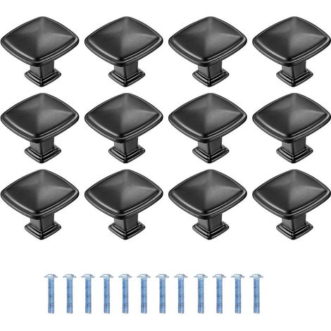Poignées de porte et tiroir noires (lot de 12) - 30 mm (1,2 pouce) (1/5)