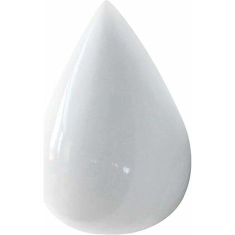 Lot de 2 patères créatives en forme de larme, décoration murale, design intérieur moderne, 7,5 x 4,8 cm/blanc (1/4)