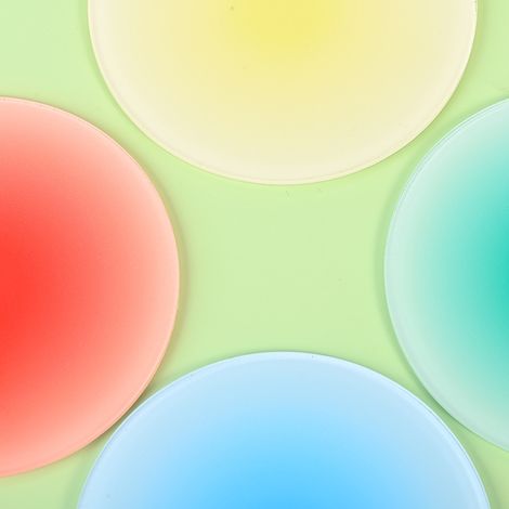 Dessous de verre, lot de 4 dessous de verre pour table basse antidérapants, dessous de verre en acrylique ronds, dessous de verre colorés, protec (1/5)