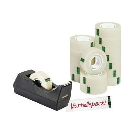 Tischabroller A Greener Choice 19 mm x 33 m (B x L) inkl. 14 Rollen MagicT Klebefilm A greener choice 19 mm x 33 m (B x L) mit Lsungsmittel schwarz (1/2)