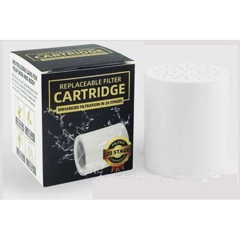 Filtre de douche à 20 étapes, cartouche unique, élimine le chlore, les métaux lourds et sédiments, adoucisseur d'eau avec vitamine C (1/3)