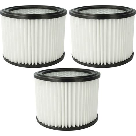 vhbw 3x Cartouche filtrante remplacement pour Hitachi / HiKOKI 4100601 pour aspirateur - Filtre pour particules fines, microfibre non tissée