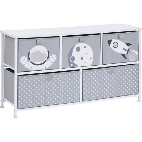Spaceman 5 Drawer Storage Chest - L29 x W45 x H21.5 cm