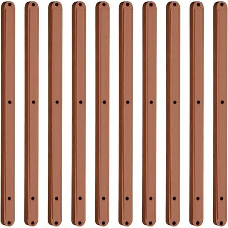 pares de guías de plástico para cajón - 298 mm - Marrón (1/4)