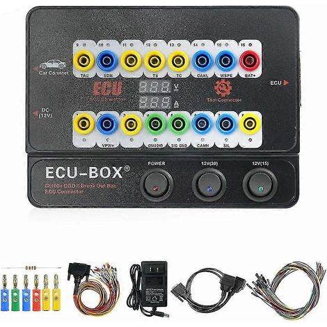 Boîtier de jonction OBDII d'arrivée, connecteur de banc d'essai pour calculateur, compatible avec la plateforme de test de calculateur à protocole CAN bus/K-line (1/4)
