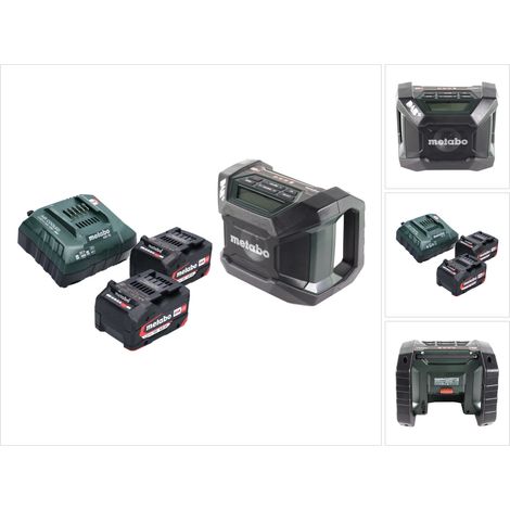 Metabo R 12-18 DAB+ BT Radio de chantier sans fil 12-18 V DAB+ + 2x batterie 4,0 Ah + chargeur (1/5)