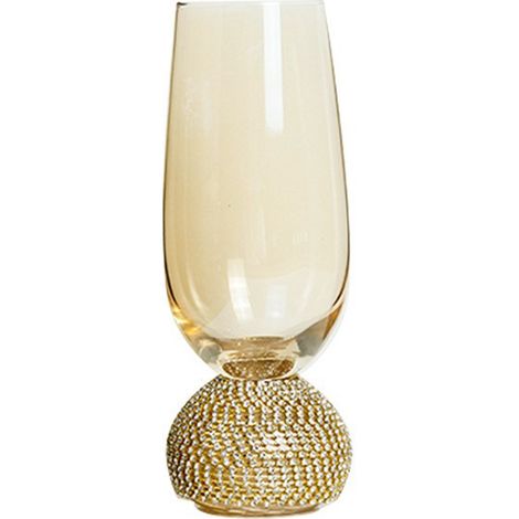 Verre à martini sans pied en cristal, décor incrusté de cristaux et fils dorés, élégant pour cocktail, mariage et fêtes (1/4)