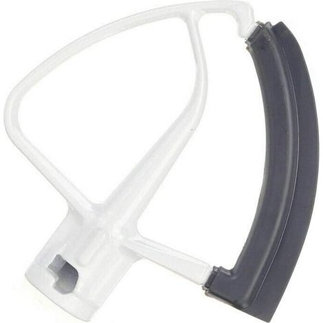 Per accessori per frusta piatta con bordo flessibile KitchenAid, frusta in alluminio per robot da cucina KitchenAid da 4,5-5 QT, frusta a foglia con raschietto in silicone, accessorio opzionale per Ki (1/4)