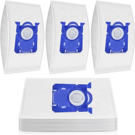 S-Bag Vacuum Cleaner Bags Compatible with FC8021/03, GR201SM, E201S Multilayer Filter Classic Long Performance Vacuum Cleaner Bags (Pack of 10) (1/5)