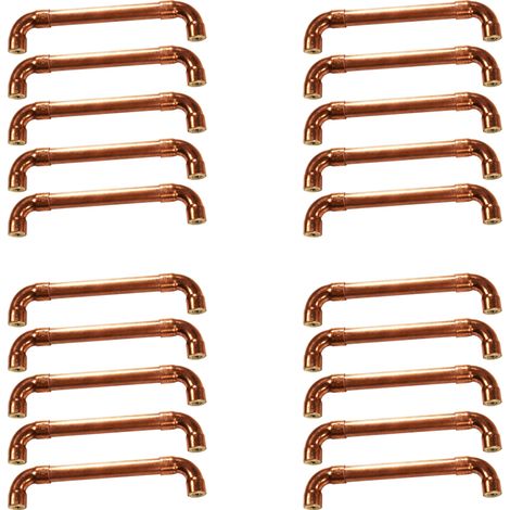 Lot de 20 Poignées en matière Cuivre - Entraxe 160 mm - Ø12 - Arcanaute (1/4)