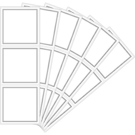 Etiquetas autoadhesivas en blanco, 18 etiquetas impermeables para nombres de productos, grabables, para baño, cocina y escuela Resistentes al aceite y grabables para botellas de líquido Minimalistas,  (1/5)
