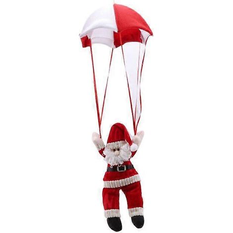 Décorations de Noël : Père Noël, bonhomme de neige, parachute, pendentif du Nouvel An, décorations de Noël pour la maison, Père Noël blanc (1/5)