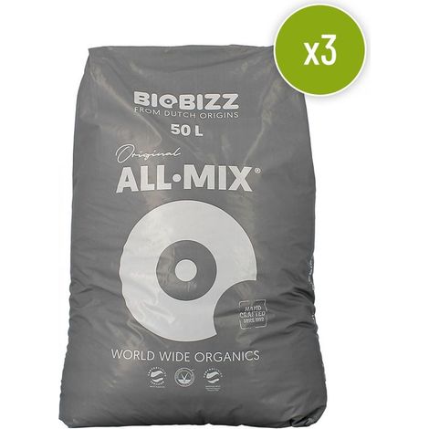Lot de 3 sacs de terreaux BIOBIZZ ALL MIX 50L
