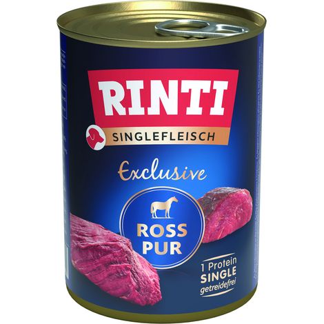 Rinti Singlefleisch Exclusive Hundenassfutter Adult getreidefrei 400 g Ross Nassfutter Hunde