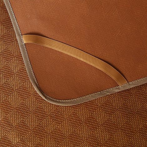 Ensemble de drap-housse en rotin à carreaux pour l'été (taie d'oreiller 80195cm1) (1/5)