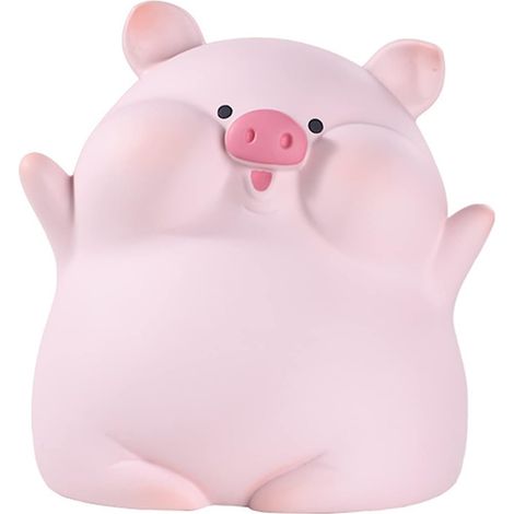Tirelire cochon kawaii en plastique, grande tirelire avec ouverture pour billets et pièces, décoration de chambre, cadeau d'anniversaire ou de Noël pour filles, garçons, adultes et enfants (1/5)