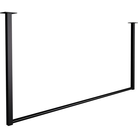 Appendiabiti/appendiabiti sospeso 120x60 cm acciaio verniciato a polvere nero 100009012